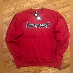 Vintage Tampa Bay Buccaneers Crewneck Sweatshirt Red NFL Football XL NWT